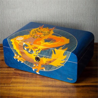 Lubinski Limited Edt. Parmakizi Kilitli Blue Dragon Claw Humidor Puro Kutusu 80s