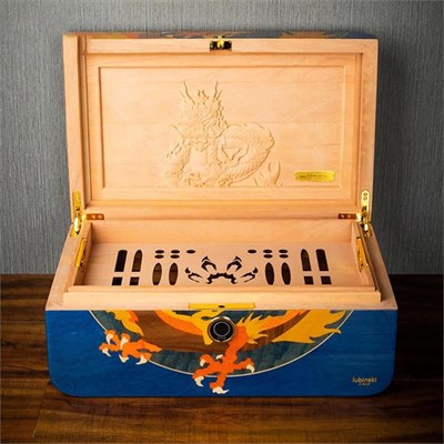 Lubinski Limited Edt. Parmakizi Kilitli Blue Dragon Claw Humidor Puro Kutusu 80s