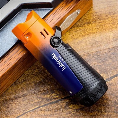 Lubinski Lion Çift Torch Puro Çakmağı Blue Ice