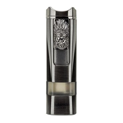 Lubinski Lion Sehpalı Delicili Tek Torch Puro Çakmağı Gunmetal