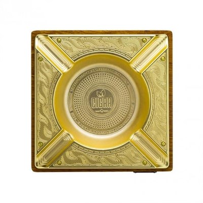 Lubinski Metal Ahşap Puro Küllüğü Gold 4lü