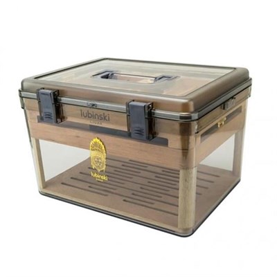 Lubinski Plexi -Sedir Şeffaf Puro Kutusu Humidor 100s
