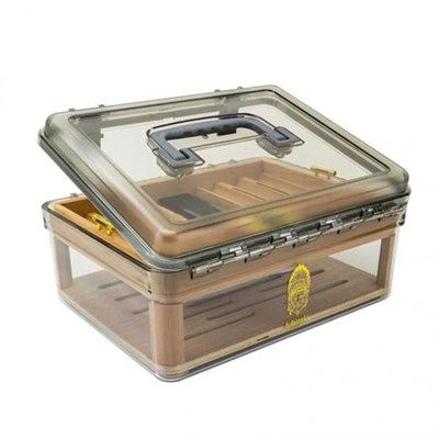 Lubinski Plexi -Sedir Şeffaf Puro Kutusu Humidor 50s