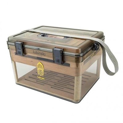 Lubinski Plexi -Sedir Şeffaf Puro Kutusu Humidor 100s