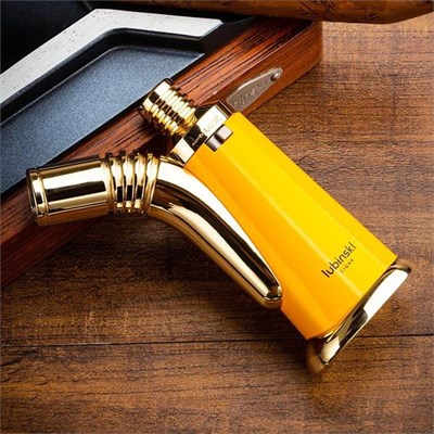 Lubinski Retro Tek Torch Masa Tipi Puro Çakmağı Beyaz