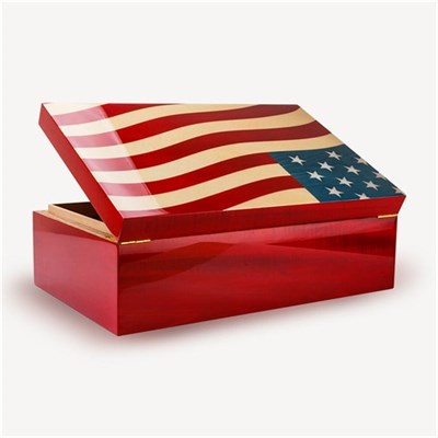 Lubinski Special Edt. Parmakizi Kilitli Puro Kutusu Humidor Flag 60s