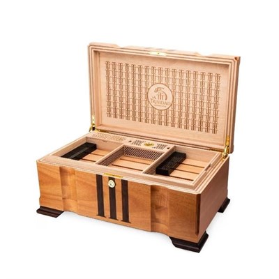 Lubinski Trinidad Limited Edt. El Yapımı Ahşap Oyma Humidor Puro Kutusu 250s