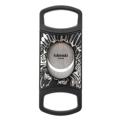 Lubinski V-Kesim-Düz Kesim Sehpalı Puro Makası Double Cutter Siyah(60Ring)