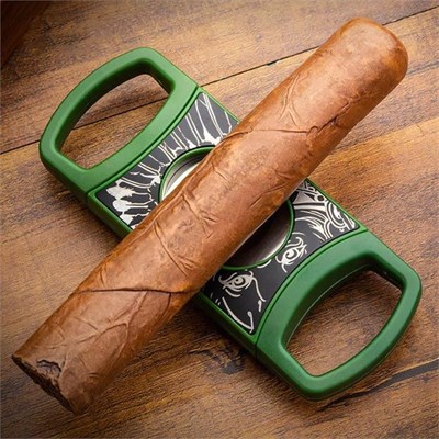 Lubinski V-Kesim-Düz Kesim Sehpalı Puro Makası Double Cutter Siyah(60Ring)