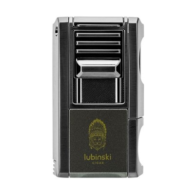 Lubinski Yeni Seri Dahili V-Cutter Delicili ve İğneli Puro Çakmağı Gunmetal