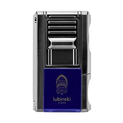 Lubinski Yeni Seri Dahili V-Cutter Delicili ve İğneli Puro Çakmağı Mavi