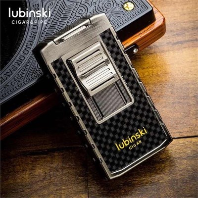 Lubinski Yeni Stil Delicili Çift Torch Puro Çakmağı Gunmetal