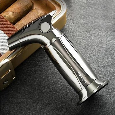 Lubinski Yeni Stil Tek Torch Masa Tipi Puro Çakmağı Gunmetal