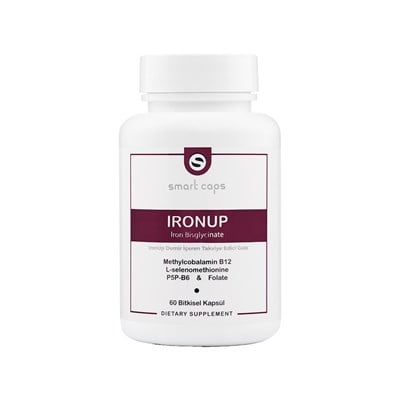Smart Caps Ironup Demir Bisglisinat 60 Kapsül | Yüksek Biyoyararlanım- Vitamin C