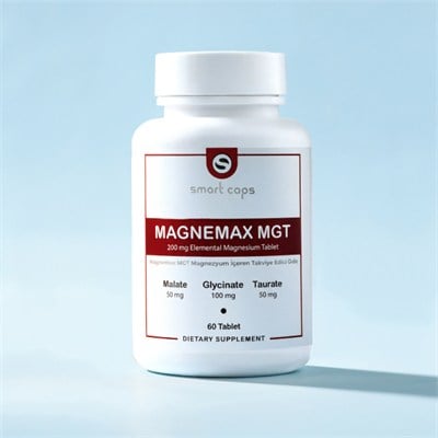 Smart Caps Magnemax MGT Magnezyum Complex 60 Tablet (Malat, Taurat, Bisglisinat)