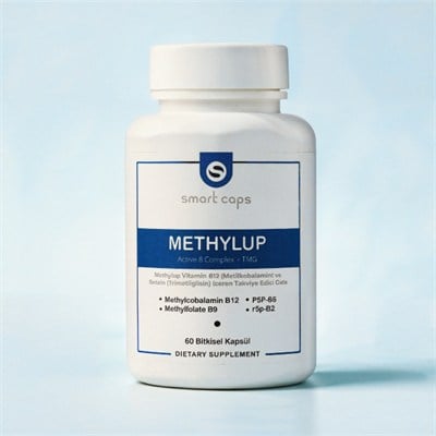 Smart Caps Methylup Active B Comlex + TMG 60 Kapsül ( B6,B2,B12,Folat,Betain)