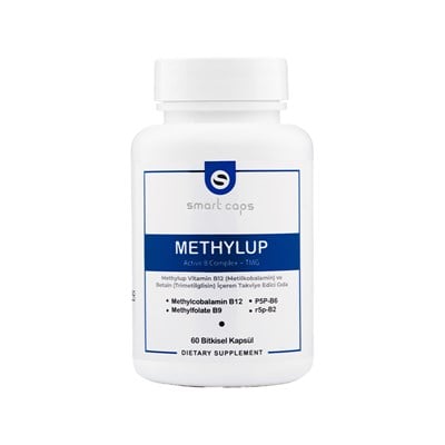 Smart Caps Methylup Active B Comlex + TMG 60 Kapsül ( B6,B2,B12,Folat,Betain)