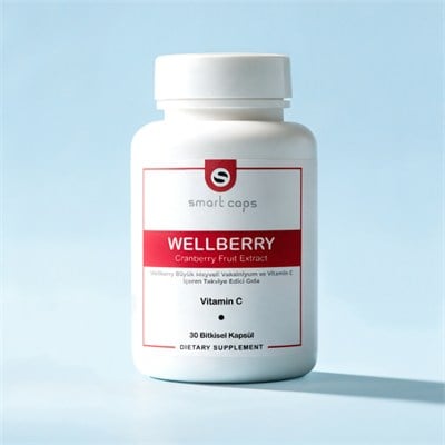 Smart Caps Wellberry Cranberry 30 Kapsül (Vaksiniyum Meyve Ekstresi, C vitamini)