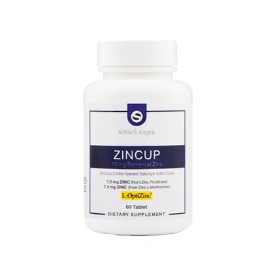 Smart Caps ZincUP Çinko 60 Tablet | L-Metiyonin, Pikolinat | Saç & Cilt & Tırnak & Bağışıklık