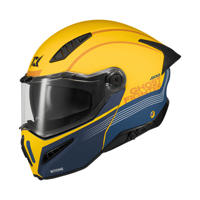Axxis Ghostfighter Bitone C13 Matı Sarı Çene Açılır Motosiklet Kaskı