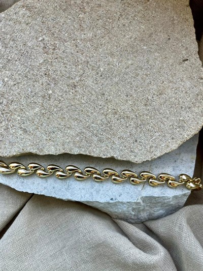 14K Sıralı Damla Bileklik