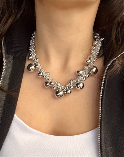 Silver Karışık Toplu Kolye