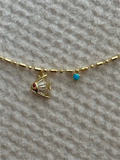 Balık Charmlı Gold Halhal