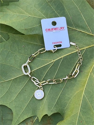 Beyaz Kutup Yıldızı Charmlı Bileklik