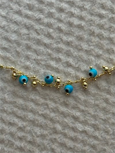 Göz Charmlı Gold Halhal