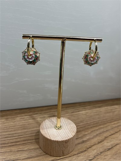 Mineli Vintage Çiçek Küpe