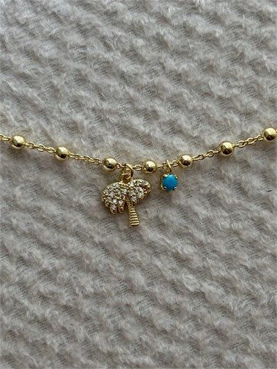 Palmiye Charmlı Gold Halhal