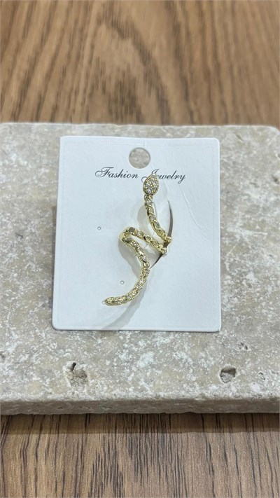 Yılanlı Gold Kıkırdak Küpe