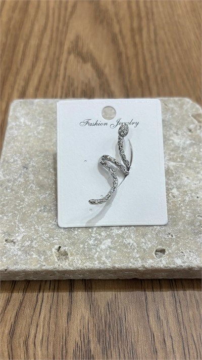 Yılanlı Silver Kıkırdak Küpe