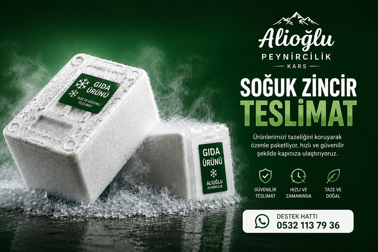 Soğuk zincir teslimat ve WhatsApp destek hattı