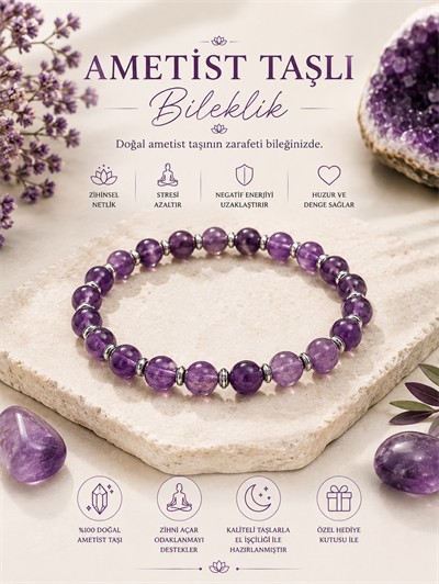 AMETİST TAŞLI BİLEKLİK