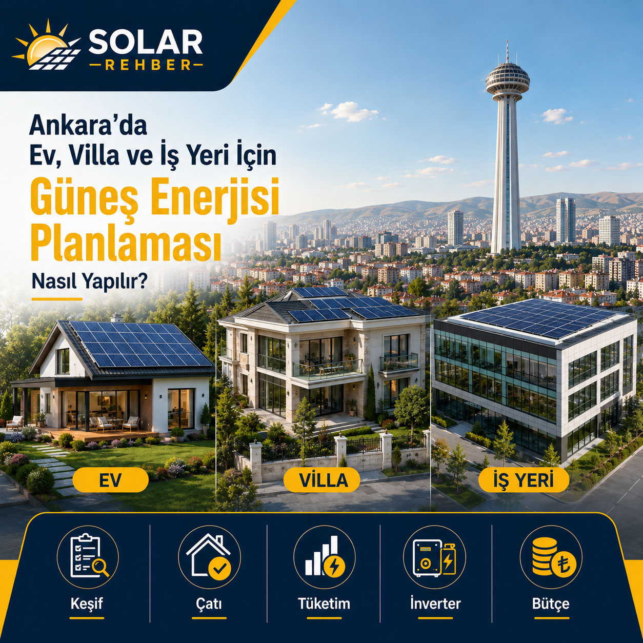 Ankara’da Ev, Villa ve İş Yeri İçin Güneş Enerjisi Sistemi Nasıl Planlanır? ara görsel