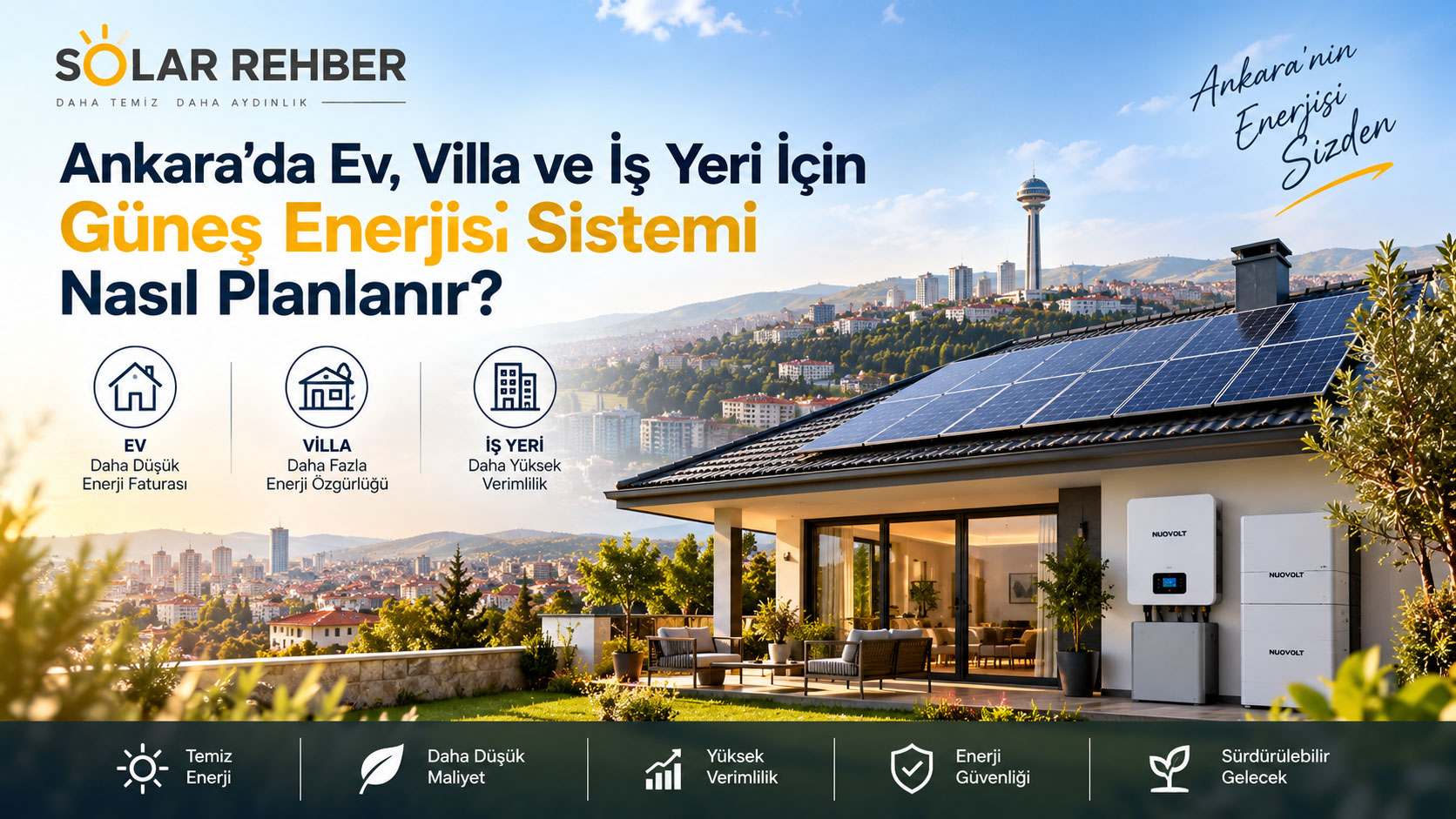 Ankara’da Ev, Villa ve İş Yeri İçin Güneş Enerjisi Sistemi Nasıl Planlanır?