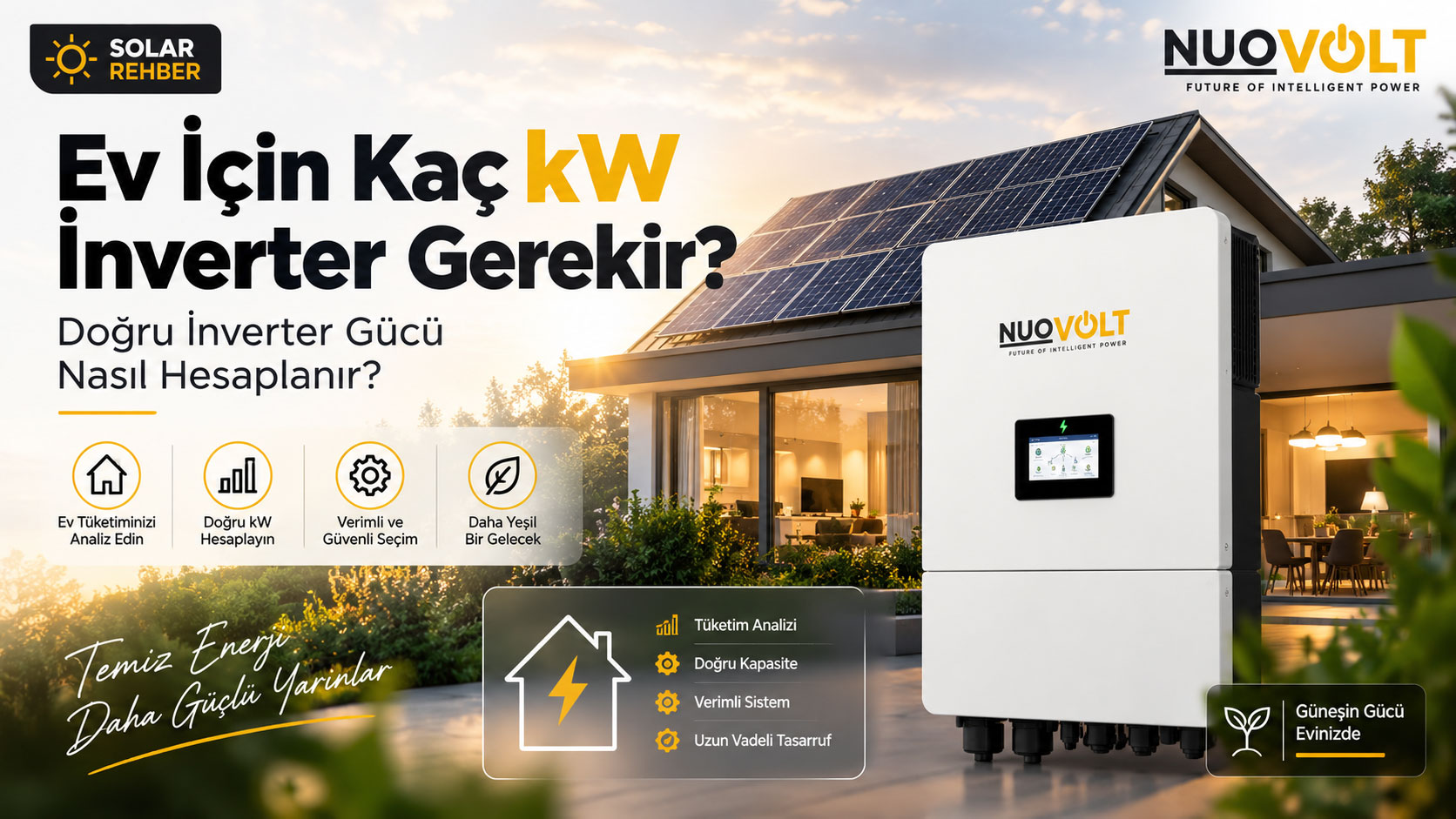 Ev İçin Kaç kW İnverter Gerekir? Doğru İnverter Gücü Nasıl Hesaplanır?
