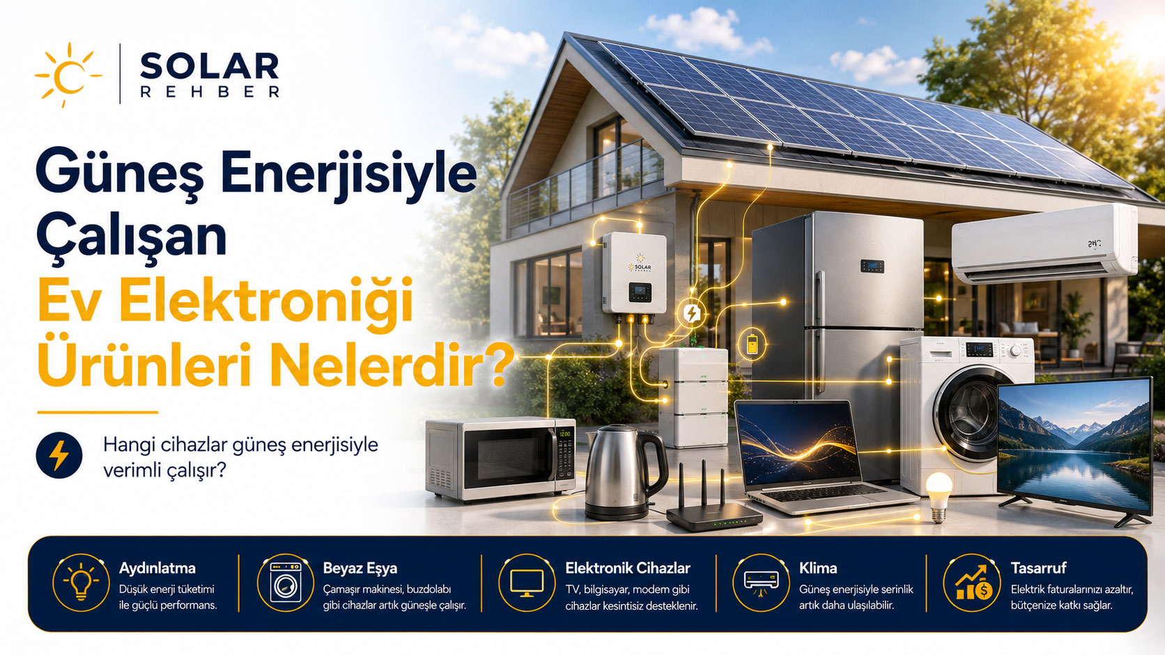 Güneş Enerjisiyle Çalışan Ev Elektroniği Ürünleri Nelerdir?