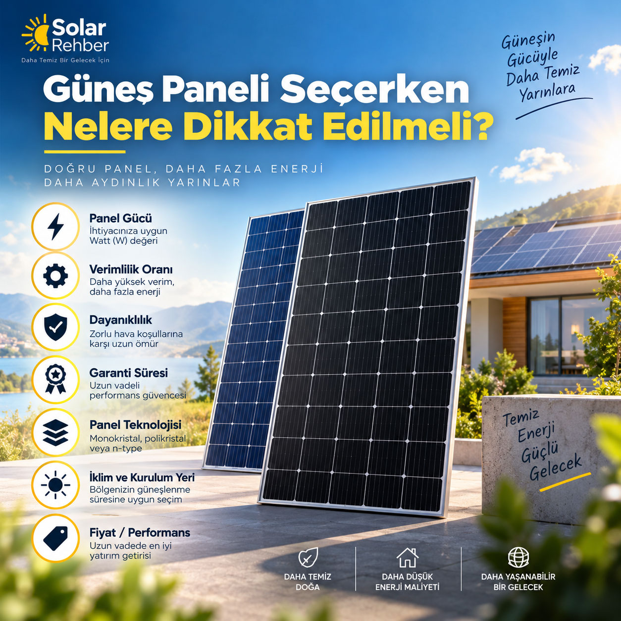 Güneş Paneli Seçerken Nelere Dikkat Edilmeli? ara görsel