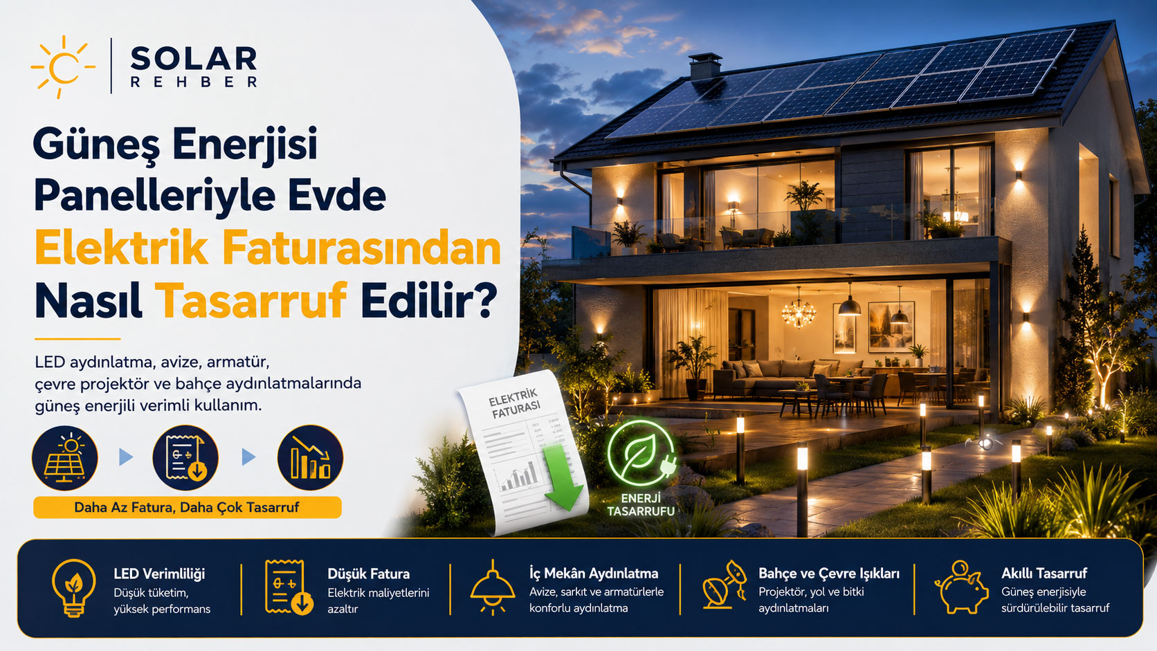 Güneş Enerjisi Panelleriyle Evde Elektrik Faturasından Nasıl Tasarruf Edilir?