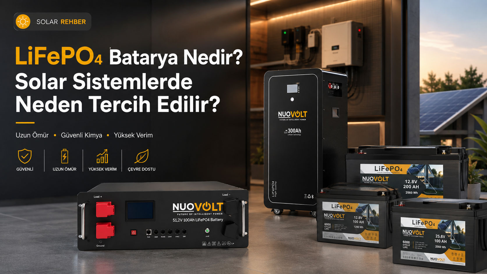 LiFePO₄ Batarya Nedir? Solar Sistemlerde Neden Tercih Edilir?