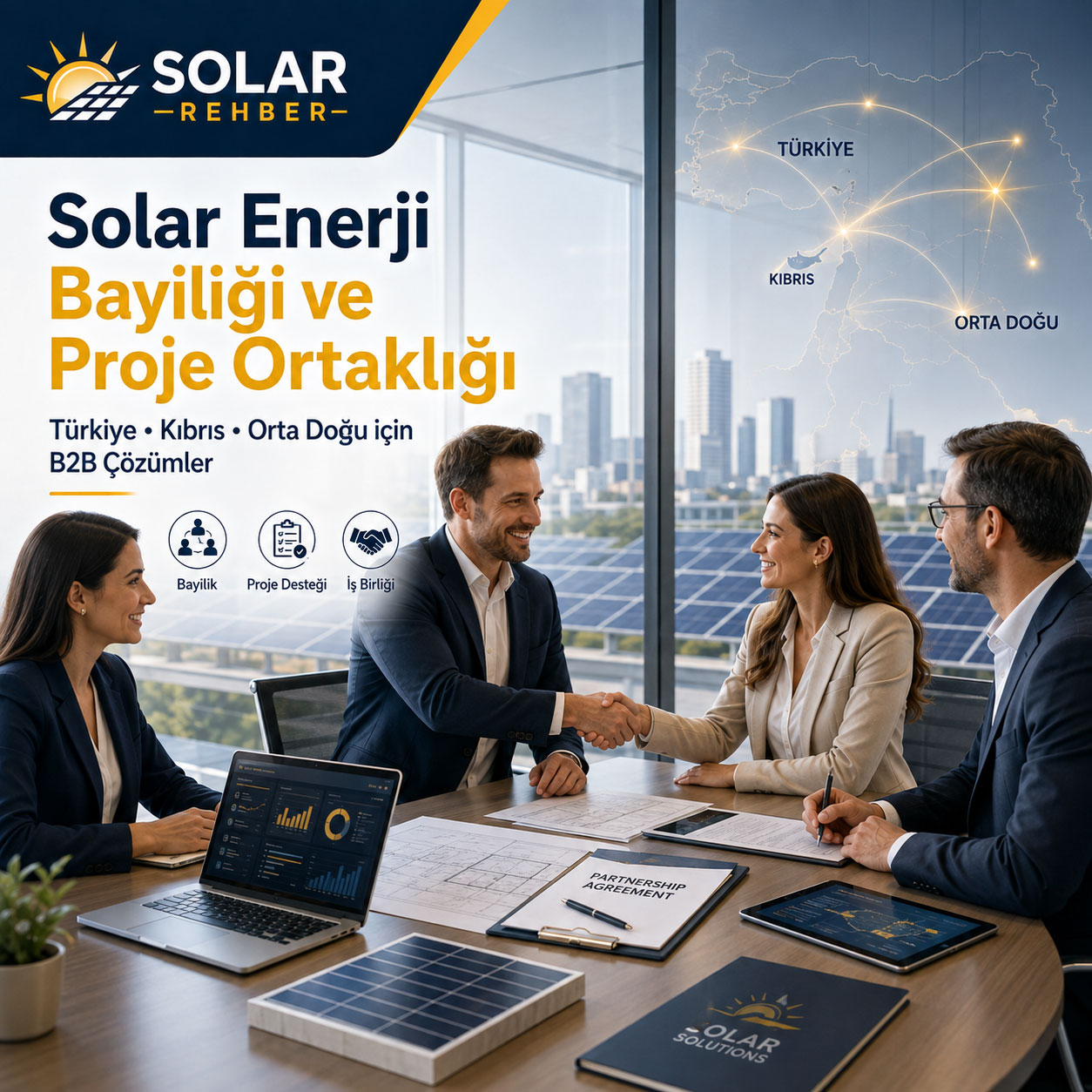Solar Enerji Bayiliği ve Proje Ortaklığı: Türkiye, Kıbrıs ve Orta Doğu İçin B2B Çözümler ara görsel
