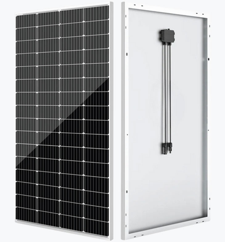 NUOVOLT NUO205M 205W solar panel ön ve arka görünüm
