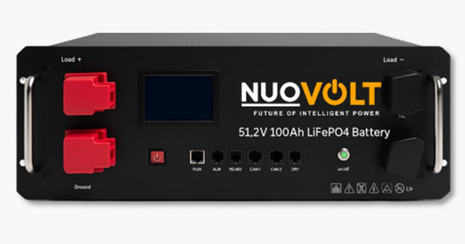 NUOVOLT 51.2V 100Ah 5.12kWh LiFePO4 lityum batarya