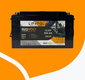 NUOVOLT 12.8V 200Ah LiFePO4 LFP akü