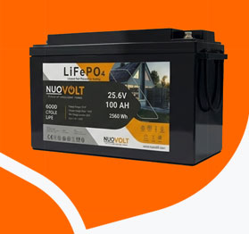 NUOVOLT 25.6V 100Ah LiFePO4 LFP akü