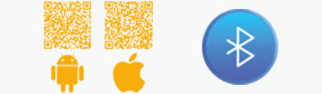 LFP Bluetooth uygulaması Android ve iOS QR kodları