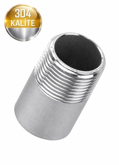 Paslanmaz Çelik Tek Taraflı Nipel | Krom 304 Kalite | Dişli/Kaynaklı 