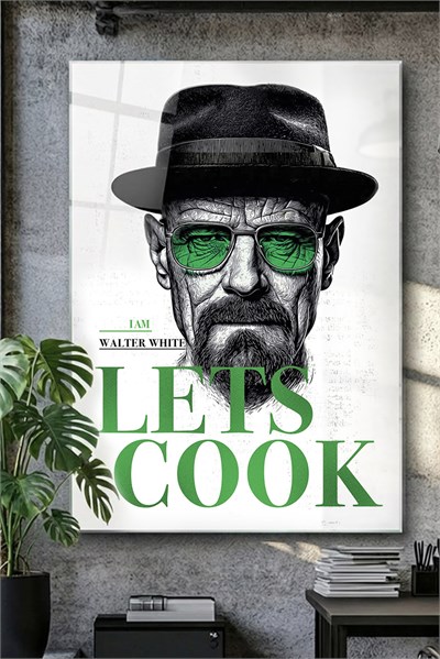 Let’s Cook Typo Pleksi Tablo – Modern Mutfak ve Yaşam Alanları İçin